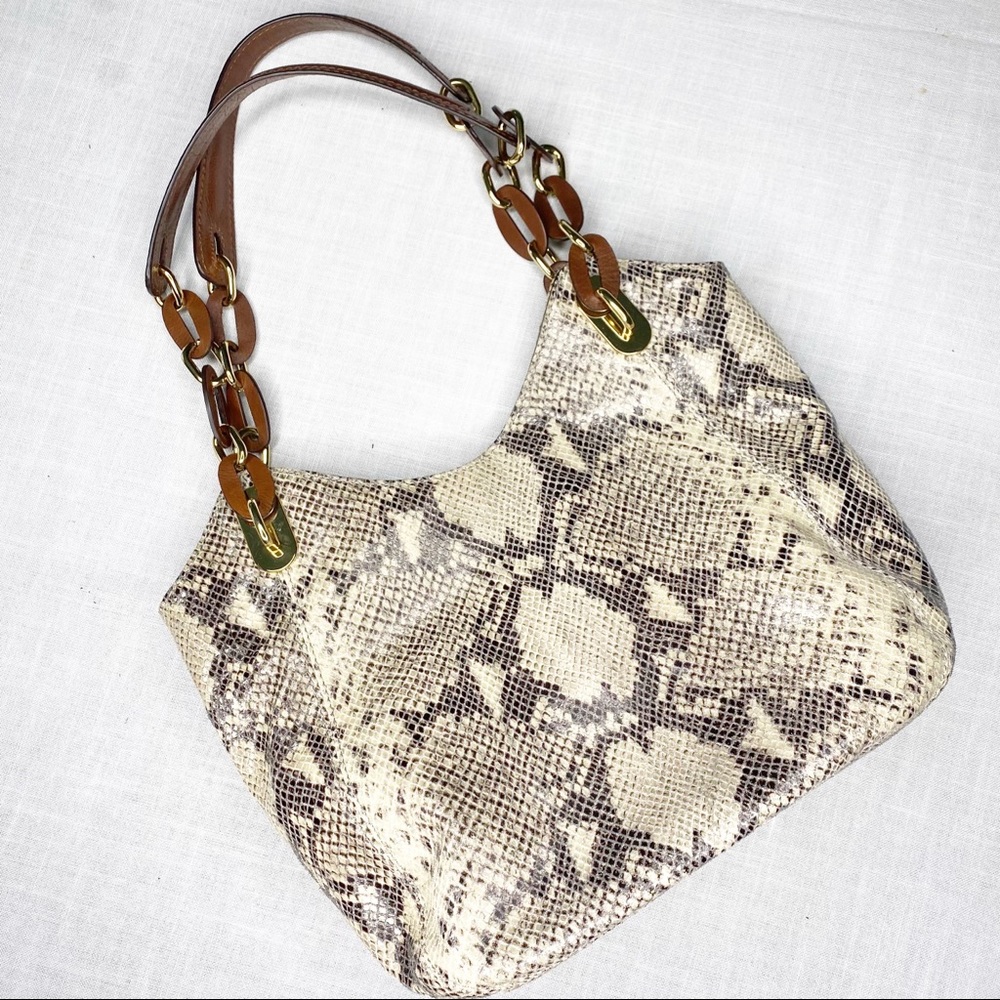 Michael Kors Python Print Shoulder Purse. - image 2